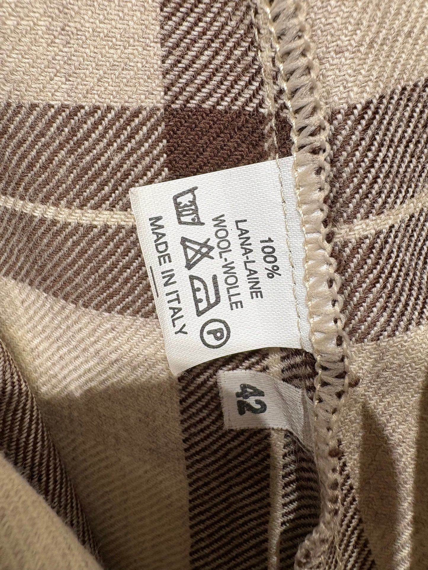 Bermuda Vintage de cuadros 100% lana