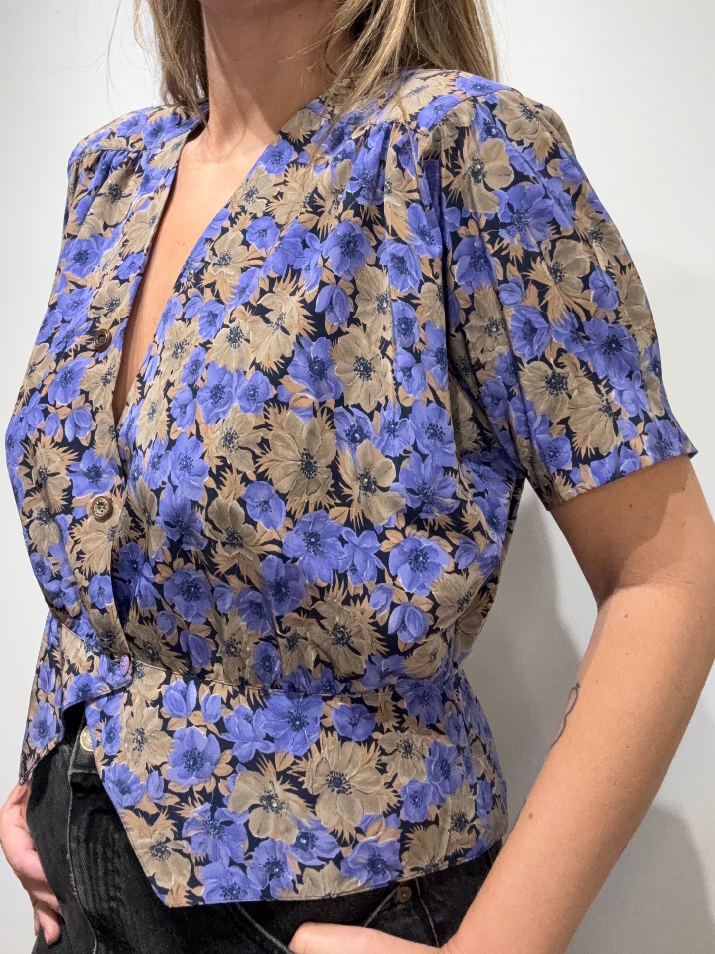Blusa vintage estampada