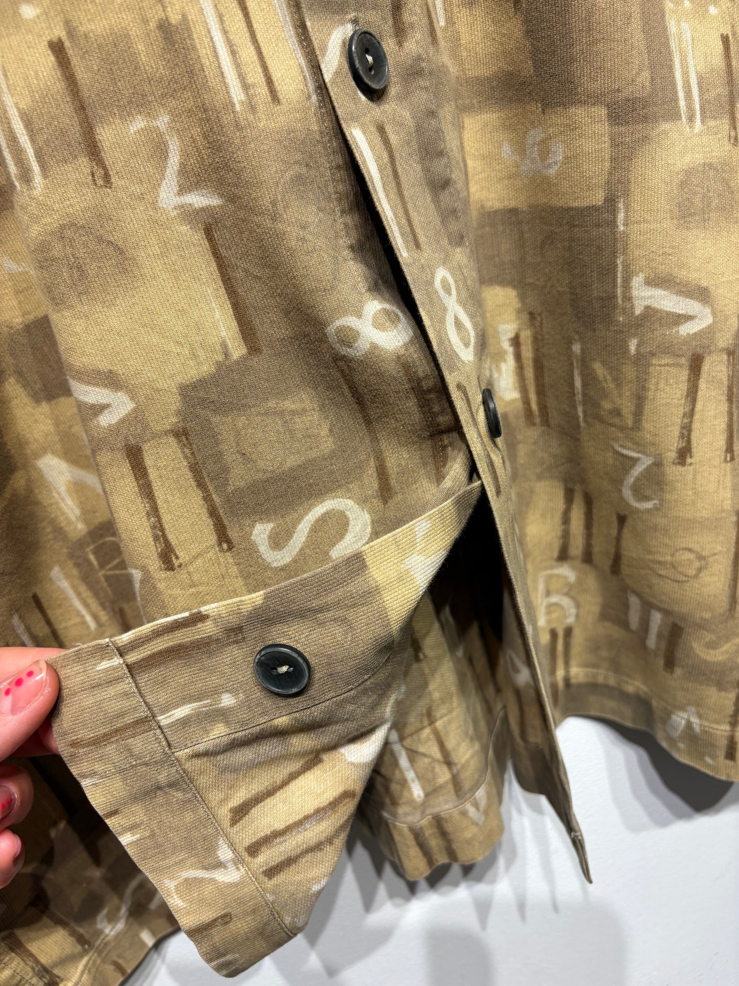 Camisa estampada tonos beige Signum