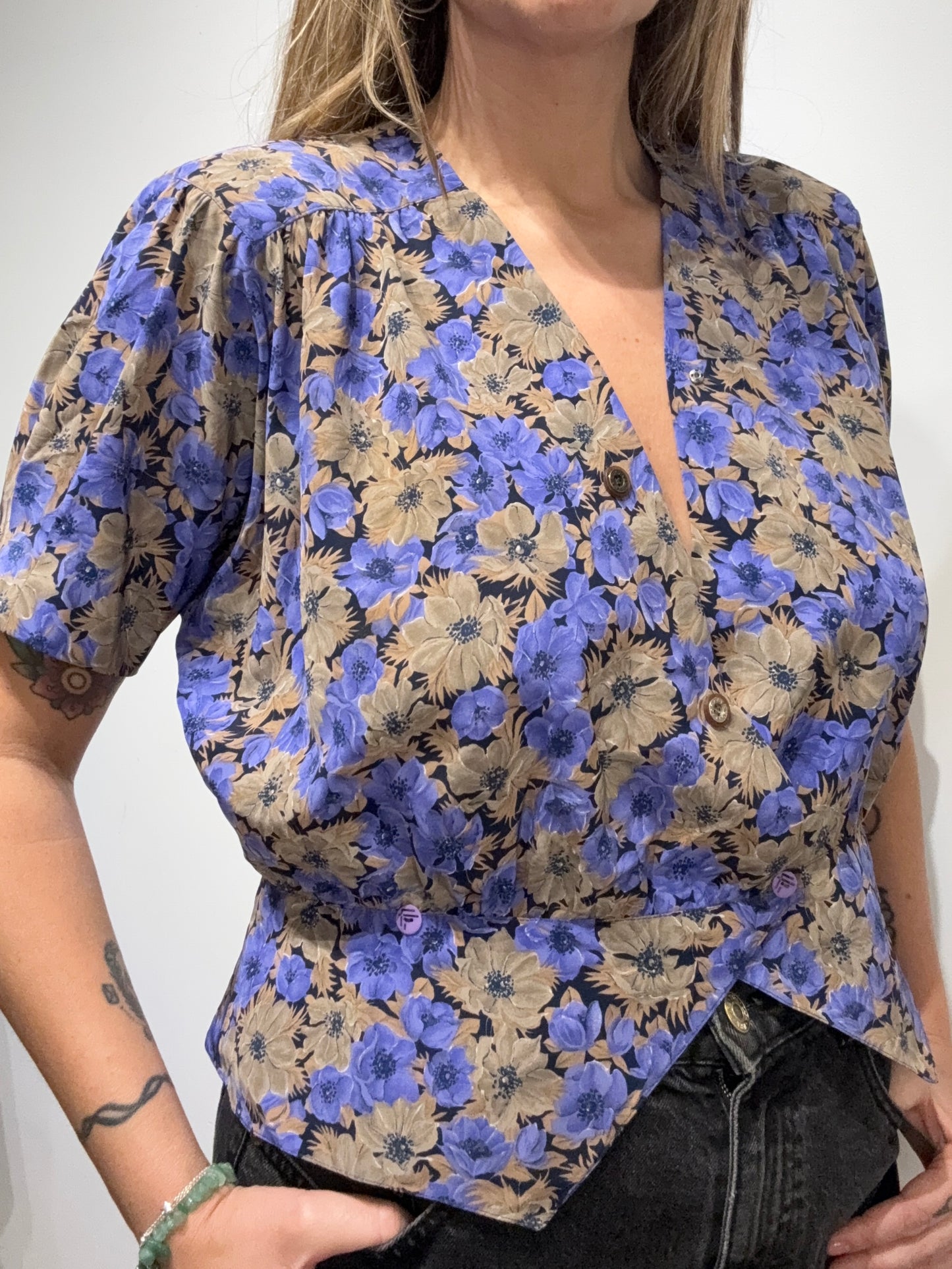 Blusa vintage estampada