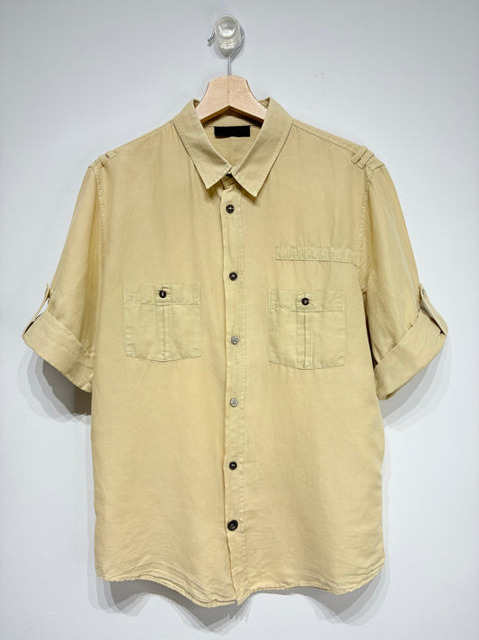 Camisa tipo cargo Richmond de lino y algodón