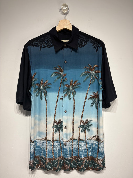 Camisa estampada tonos azules