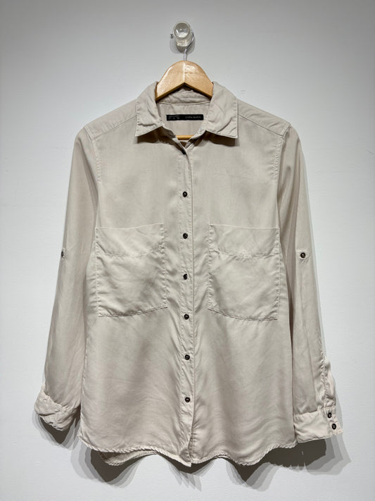 Camisa estilo safari 100% Lino